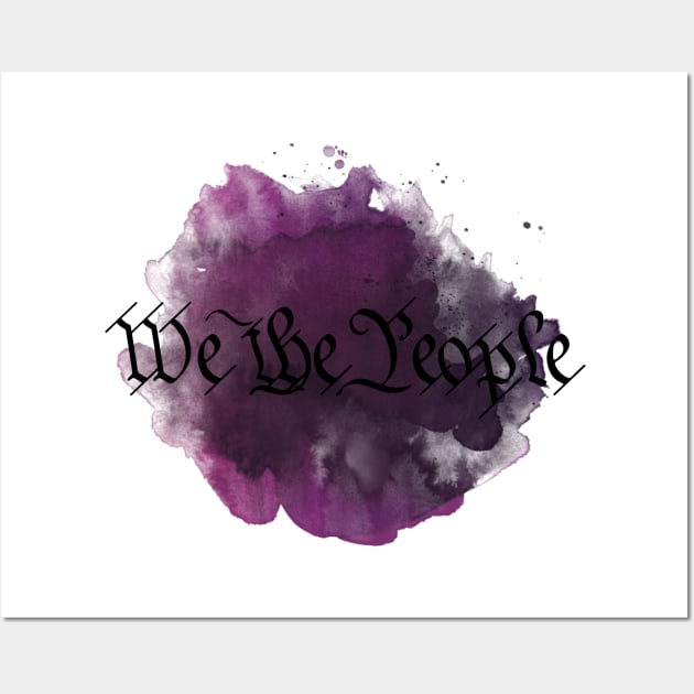 We The People Purple Wall Art by Digital.arrior.designs